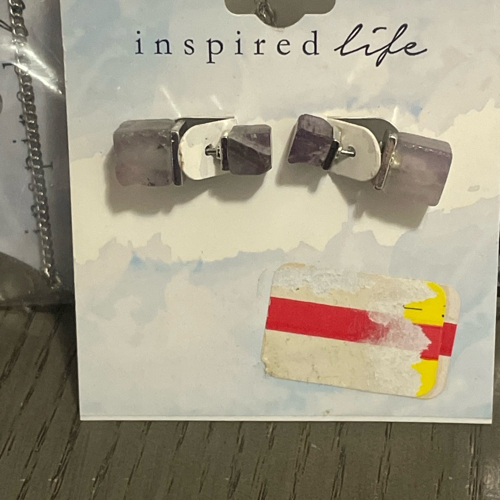 Inspired Life Lavender Stone Earrings